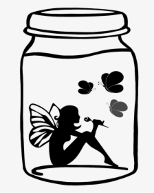 Jar Silhouette Png Clipart , Png Download - Fairy Silhouette Png, Transparent Png, Transparent PNG