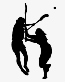 Girls Lacrosse Silhouette - Silhouette Lacrosse Clip Art, HD Png Download, Transparent PNG