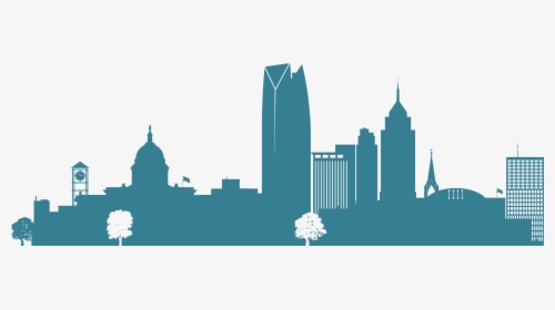 Okc Skyline Silhouette Png , Png Download - Oklahoma City Skyline Png, Transparent Png, Transparent PNG