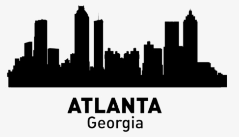 Transparent Atlanta Silhouette Png - Atlanta Skyline Black And White, Png Download, Transparent PNG