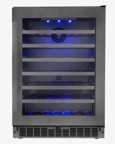 Black Stainless Steel Wine Refrigerator, HD Png Download, Transparent PNG
