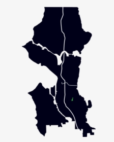 Seattle City Map Vector, HD Png Download, Transparent PNG