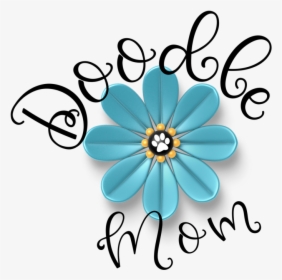 Doodle Mom With Blue Flower Dog Paw Png Transparent - Circle, Png Download, Transparent PNG