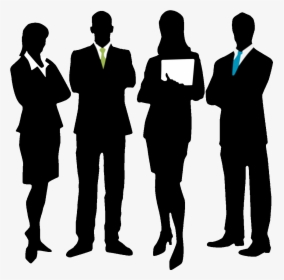 Silhouette Office Workers Vector Png, Transparent Png, Transparent PNG