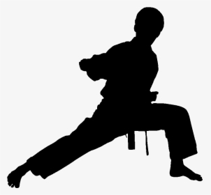 Karate Silhouette Png - Karate Stencil, Transparent Png, Transparent PNG