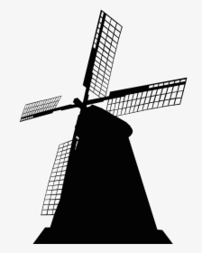 Transparent Windmill Silhouette, HD Png Download, Transparent PNG