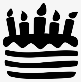 Birthday Cake Silhouette Png , Pictures - Birthday Cake Icon Png, Transparent Png, Transparent PNG