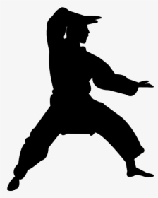 Chinese Martial Arts Karate Silhouette Kata - Cartoon Black Belt Karate, HD Png Download, Transparent PNG