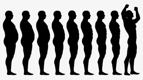 Before And After Silhouettes - Before And After Weight Loss, HD Png Download, Transparent PNG