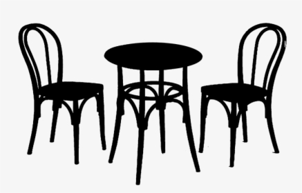 Png Silhouette Table And Chairs - Transparent Cafe Table Png, Png Download, Transparent PNG