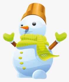 Transparent Snowman Silhouette Png - 3d Snowman Cartoon Cute, Png Download, Transparent PNG