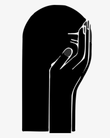 Weeping Silhouette Hands - Hands On Face Silhouette, HD Png Download, Transparent PNG