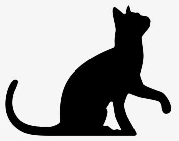 Black Cat Silhouette Wedding Cake Topper Clip Art - Cat Silhouette Png, Transparent Png, Transparent PNG