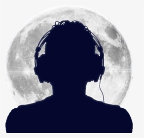 Headphones Silhouette Photography - Silhouette With Headphones, HD Png Download, Transparent PNG