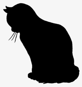 Cat Silhouette By Anitess-d6u78i5 - Sitting Cat Silhouette, HD Png Download, Transparent PNG