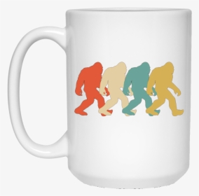 Bigfoot Silhouette Retro Pop Art Sasquatch Graphic - Poop Emoji Coffee Mugs, HD Png Download, Transparent PNG