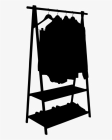 Clothes Valet Silhouette - Wardrobe Silhouette, HD Png Download, Transparent PNG