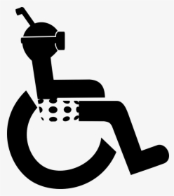 Diver, Disabled, Wheel Chair, Wheelchair, Chair Bound - Disabled Toilet Icon Png, Transparent Png, Transparent PNG