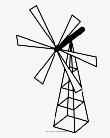 Windmill Coloring Page, HD Png Download, Transparent PNG