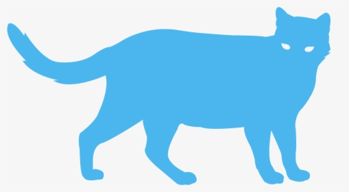 Blue Cat Silhouette, HD Png Download, Transparent PNG