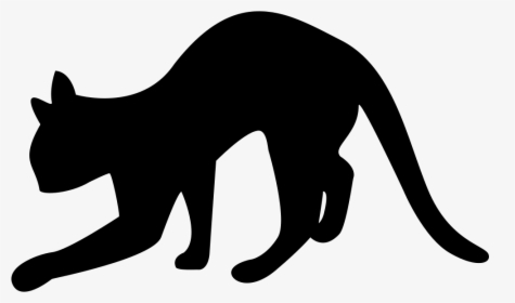 Black Cat Silhouette Svg Png Icon Free Download - Black Cat Svg Free, Transparent Png, Transparent PNG