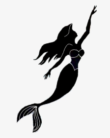 Ariel The Little Mermaid Silhouette Image - Transparent The Little Mermaid Silhouette, HD Png Download, Transparent PNG