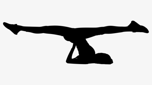 Silhouette,monochrome Photography,dog Like Mammal - Shadow Clipart Black And White Yoga, HD Png Download, Transparent PNG
