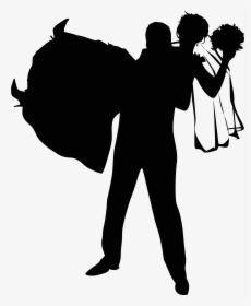 Wedding Invitation Silhouette Illustration - Wedding Couple Silhouette, HD Png Download, Transparent PNG