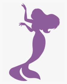 Mermaid Clipart Silhouette - Free Printable Mermaid Birthday Invitations, HD Png Download, Transparent PNG