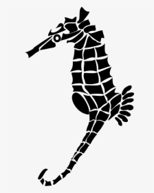 Stylized Seahorse Silhouette Clip Arts - Seahorse, HD Png Download, Transparent PNG