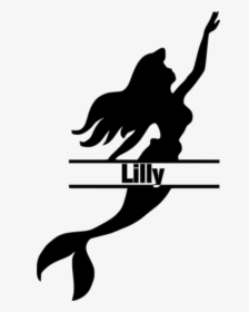 Ariel Eric The Little Mermaid Silhouette - Little Mermaid Stencil, HD Png Download, Transparent PNG