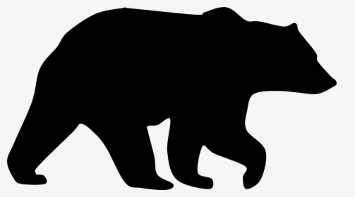 Bear Scalable Vector Graphics Autocad Dxf Clip Art - Bear Silhouette Clipart, HD Png Download, Transparent PNG