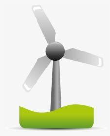 Fan Clipart Windmill - Cartoon Wind Turbine, HD Png Download, Transparent PNG