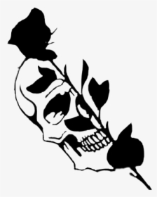 #died #broken #skeleton #black #tumbl #blackrose #rose - Illustration, HD Png Download, Transparent PNG