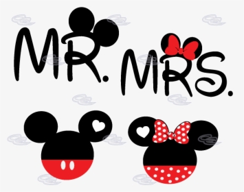 Mickey Minnie Mouse Head Mr Mrs With Big Ears - Minnie And Mickey Head, HD Png Download, Transparent PNG