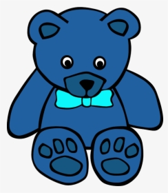 28 Collection Of Blue Teddy Bear Clipart - Teddybear Clip Art, HD Png Download, Transparent PNG