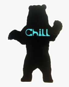 Standing Grizzly Bear Silhouette - Outline Standing Bear Silhouette, HD Png Download, Transparent PNG