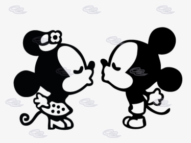 Free Mickey And Minnie Mouse Silhouette Clip Art - Mickey Mouse A Minnie, HD Png Download, Transparent PNG