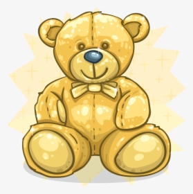 Teddy Bear Clipart Gold - Gold Teddy Bear Clipart, HD Png Download, Transparent PNG
