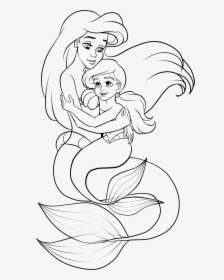 Mermaid Drawing Png - Ariel Melody Coloring Pages, Transparent Png, Transparent PNG