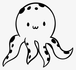 Octopus - Beach Animal Icons Black And White, HD Png Download, Transparent PNG