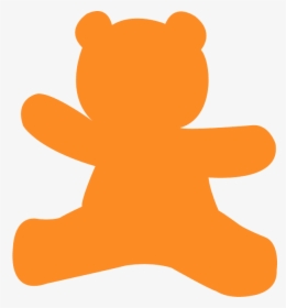 Teddy Bear Silhouette Orange, HD Png Download, Transparent PNG