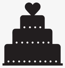 Wedding Party Silhouette Clip Art - Wedding Cake Silhouette Clip Art, HD Png Download, Transparent PNG