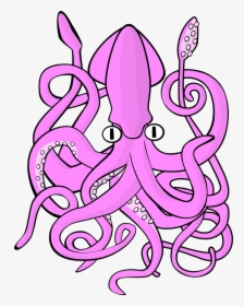 Squid Octopus Animal - Giant Squid Clipart, HD Png Download, Transparent PNG