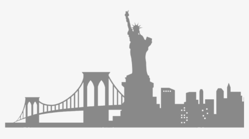 Brooklyn Bridge Skyline Silhouette, HD Png Download, Transparent PNG