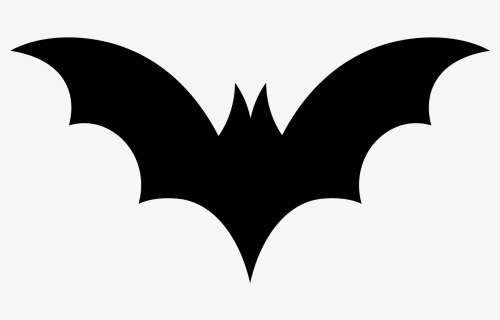 Bat Silhouette Stencil Clip Art - Halloween Bat Silhouette, HD Png Download, Transparent PNG
