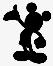 Mickey Mouse Silhouette Minnie Mouse Pluto Art - Transparent Mickey Mouse Silhouette, HD Png Download, Transparent PNG