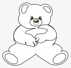 12932 3319 Bear Black White Line Teddy Bear Animal - Teddy Bear, HD Png Download, Transparent PNG