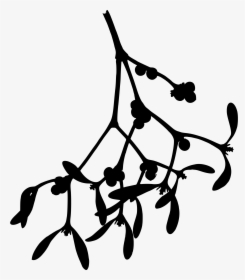 Mistletoe Silhouette Clip Arts - Mistletoe Png, Transparent Png, Transparent PNG
