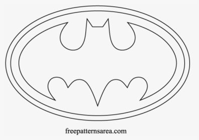Batman Logo Symbol And Silhouette Stencil Vector - Batman Logo Outline, HD Png Download, Transparent PNG